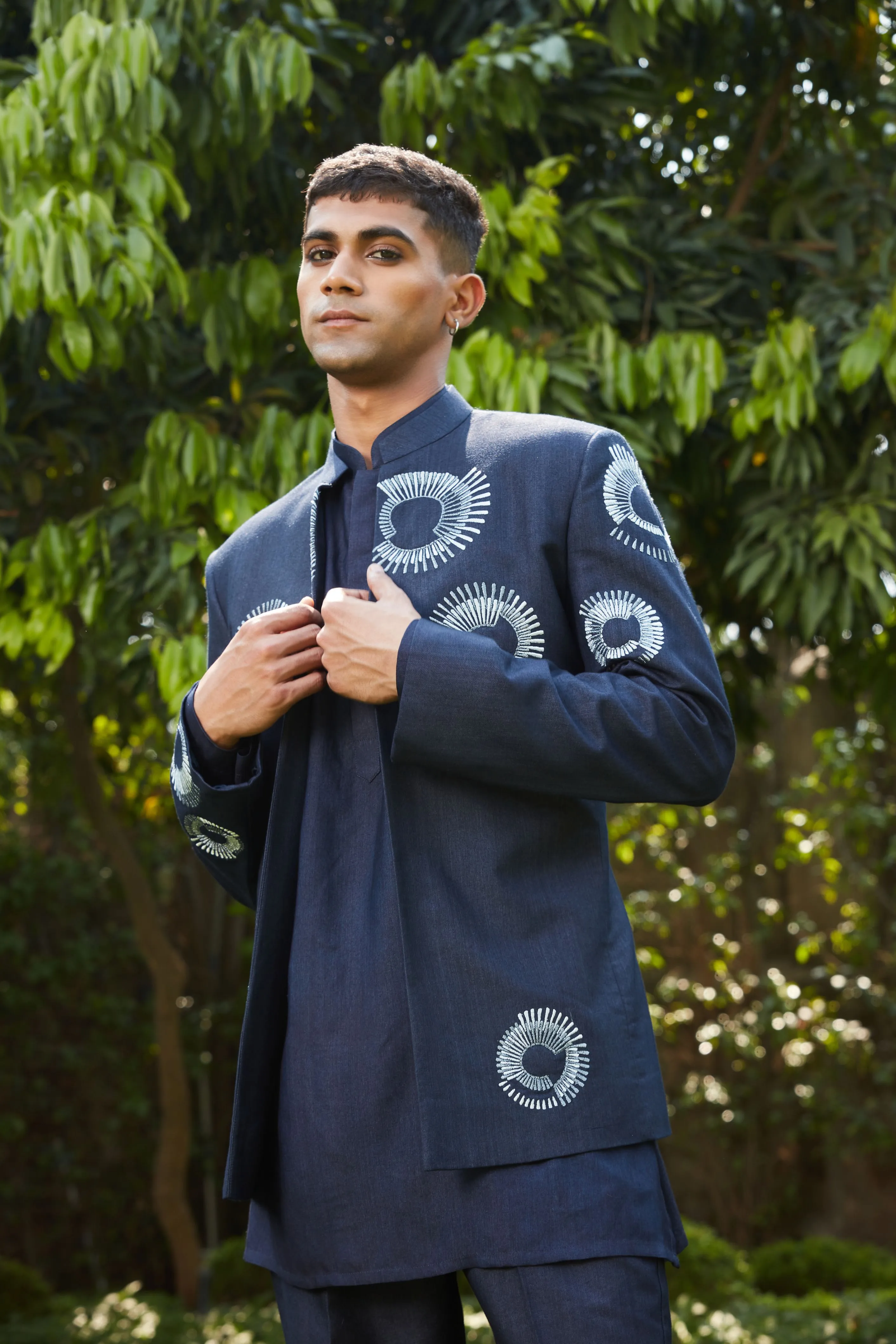 Ayman Open Jacket with Kurta Set