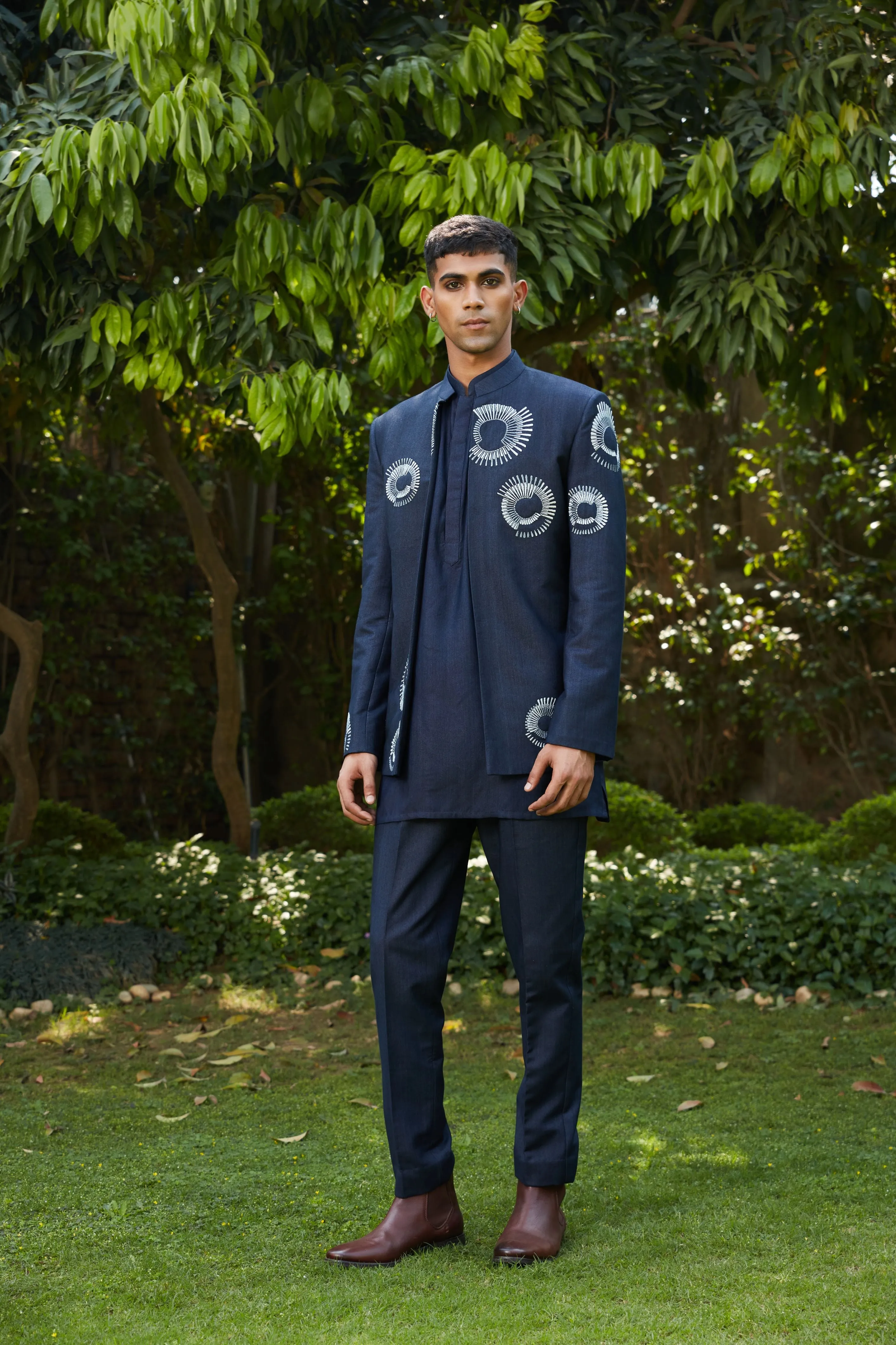 Ayman Open Jacket with Kurta Set