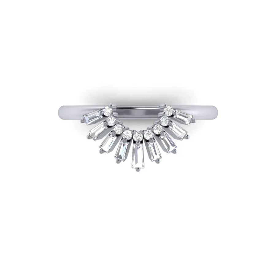 Baguette & Round Contour Ring