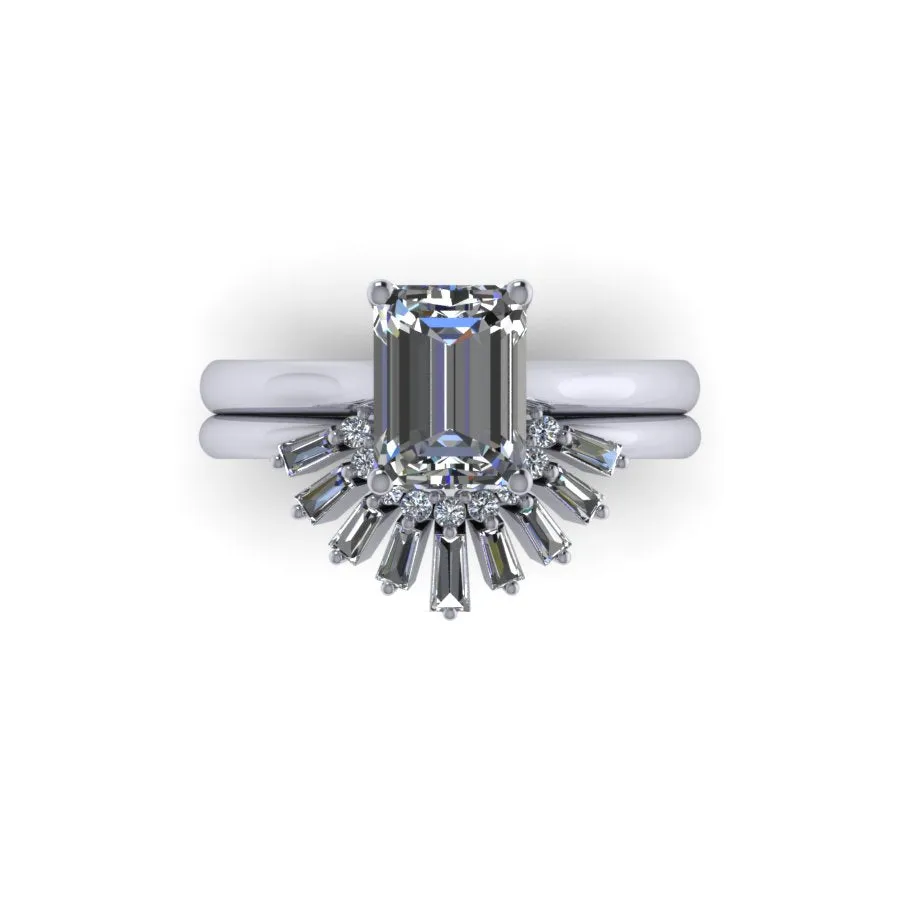 Baguette & Round Contour Ring