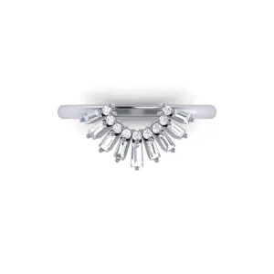 Baguette & Round Contour Ring