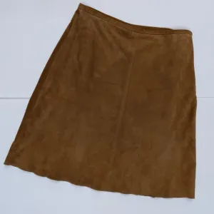 Banana Republic Brown Genuine Suede A-Line Skirt