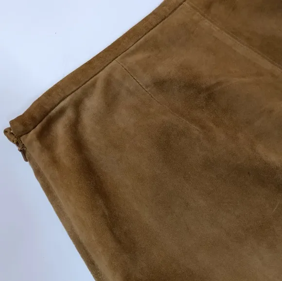 Banana Republic Brown Genuine Suede A-Line Skirt