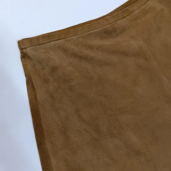 Banana Republic Brown Genuine Suede A-Line Skirt