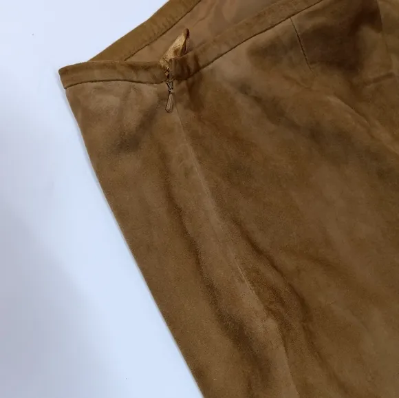 Banana Republic Brown Genuine Suede A-Line Skirt