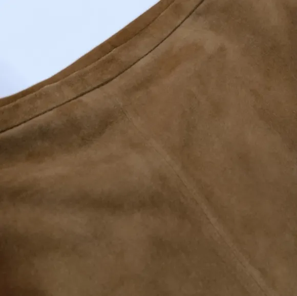 Banana Republic Brown Genuine Suede A-Line Skirt