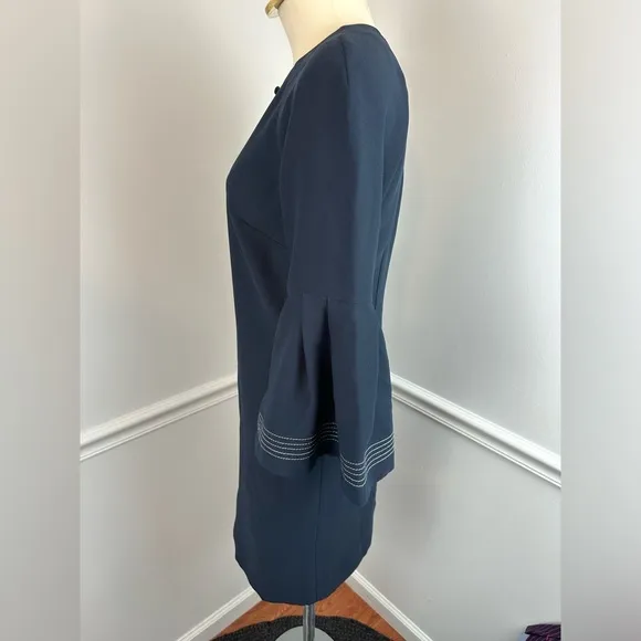 BANANA REPUBLIC Navy Blue Bell Sleeve Shift Dress | Size 2