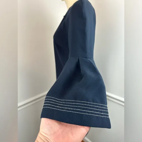 BANANA REPUBLIC Navy Blue Bell Sleeve Shift Dress | Size 2