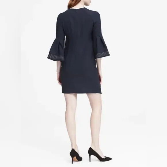 BANANA REPUBLIC Navy Blue Bell Sleeve Shift Dress | Size 2