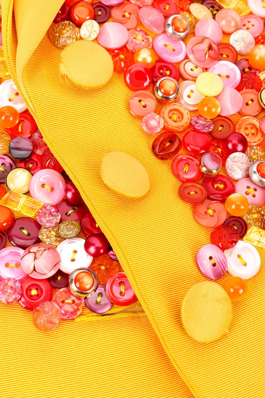 Beaded Button Grosgrain Top