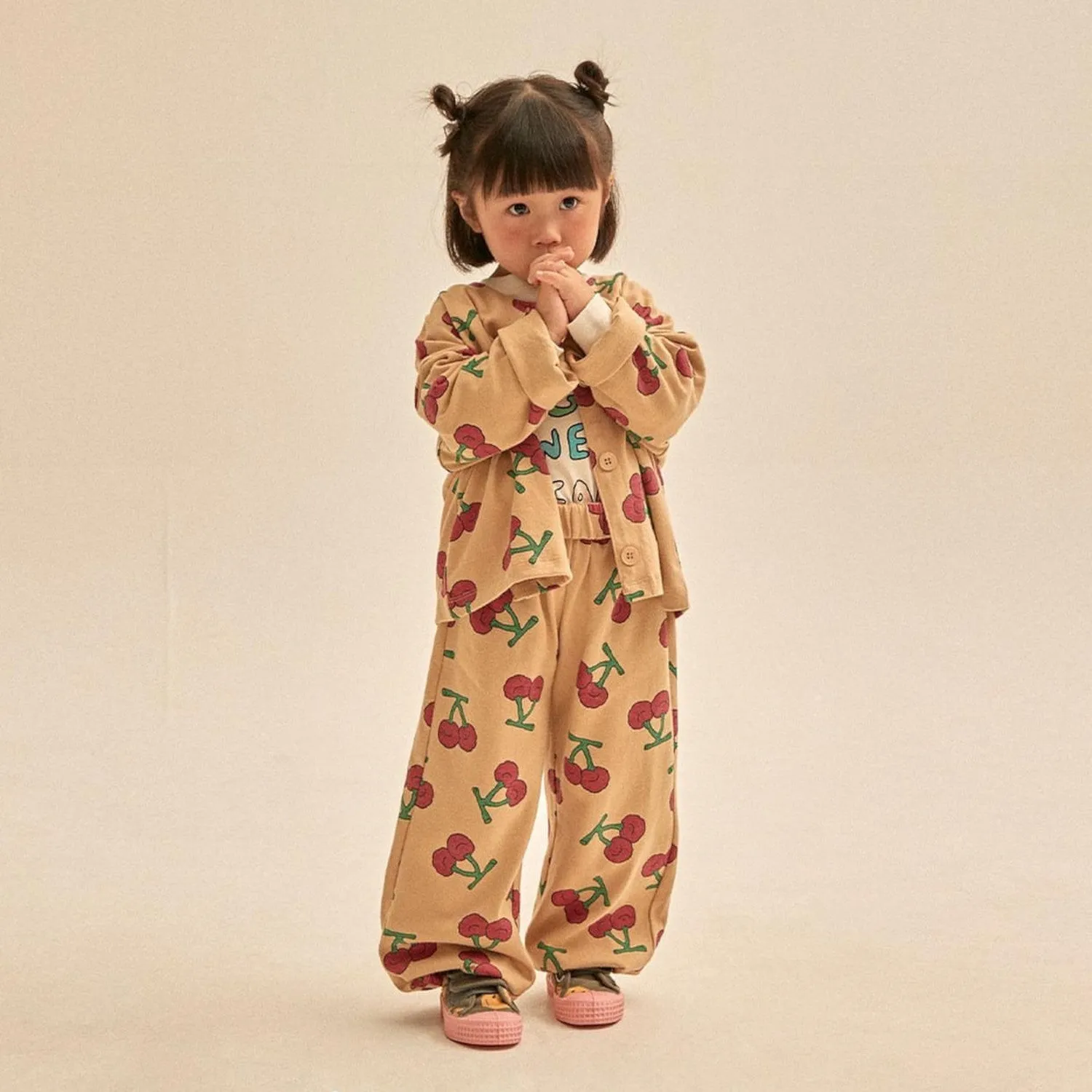 Beige Cherry Lounge Pants by Jelly Mallow *LAST PIECE 10 years*
