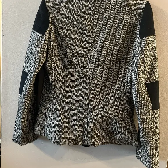 Betsey Johnson Womens Size S  Black Tweed Double  Breasted Jacket Coat O