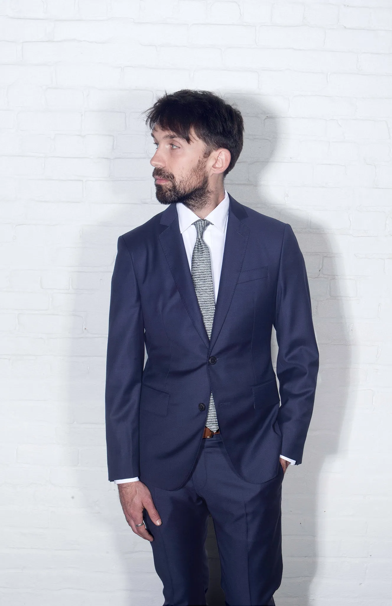 BKT50 Tailored Trouser in Super 120s Twill - Bright Navy