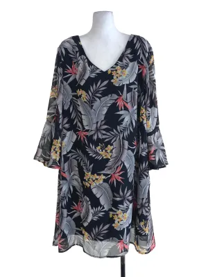 Black Floral Shift Dress