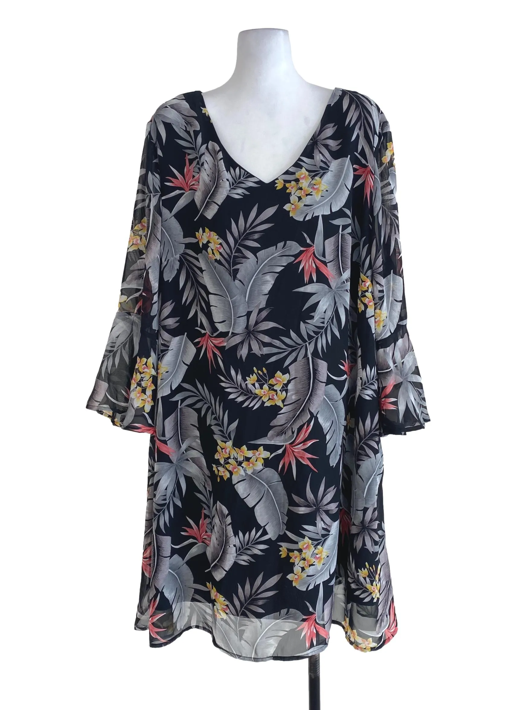 Black Floral Shift Dress