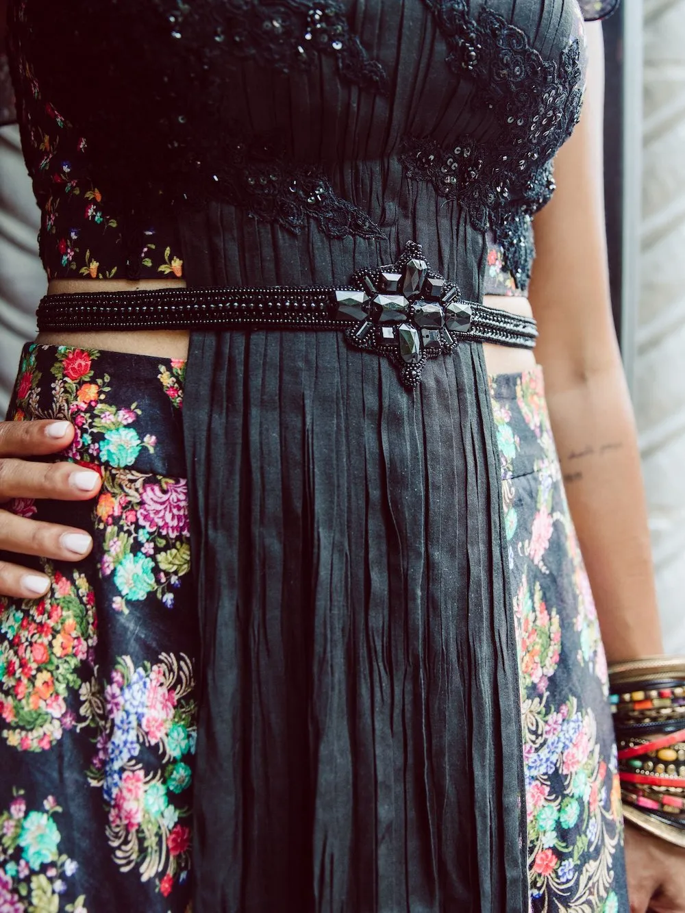 Black Frida Flora Lehenga