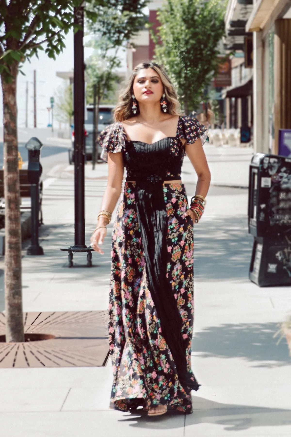 Black Frida Flora Lehenga