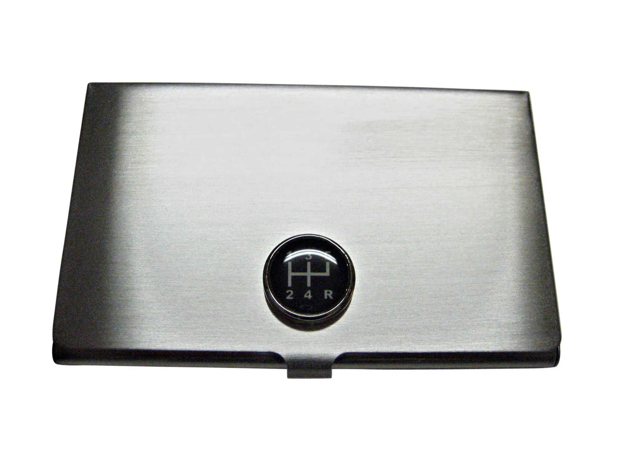 Black Gear Shift Business Card Holder