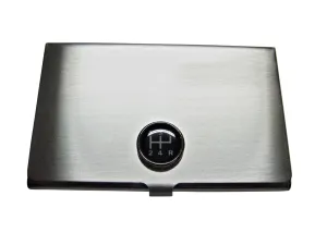 Black Gear Shift Business Card Holder