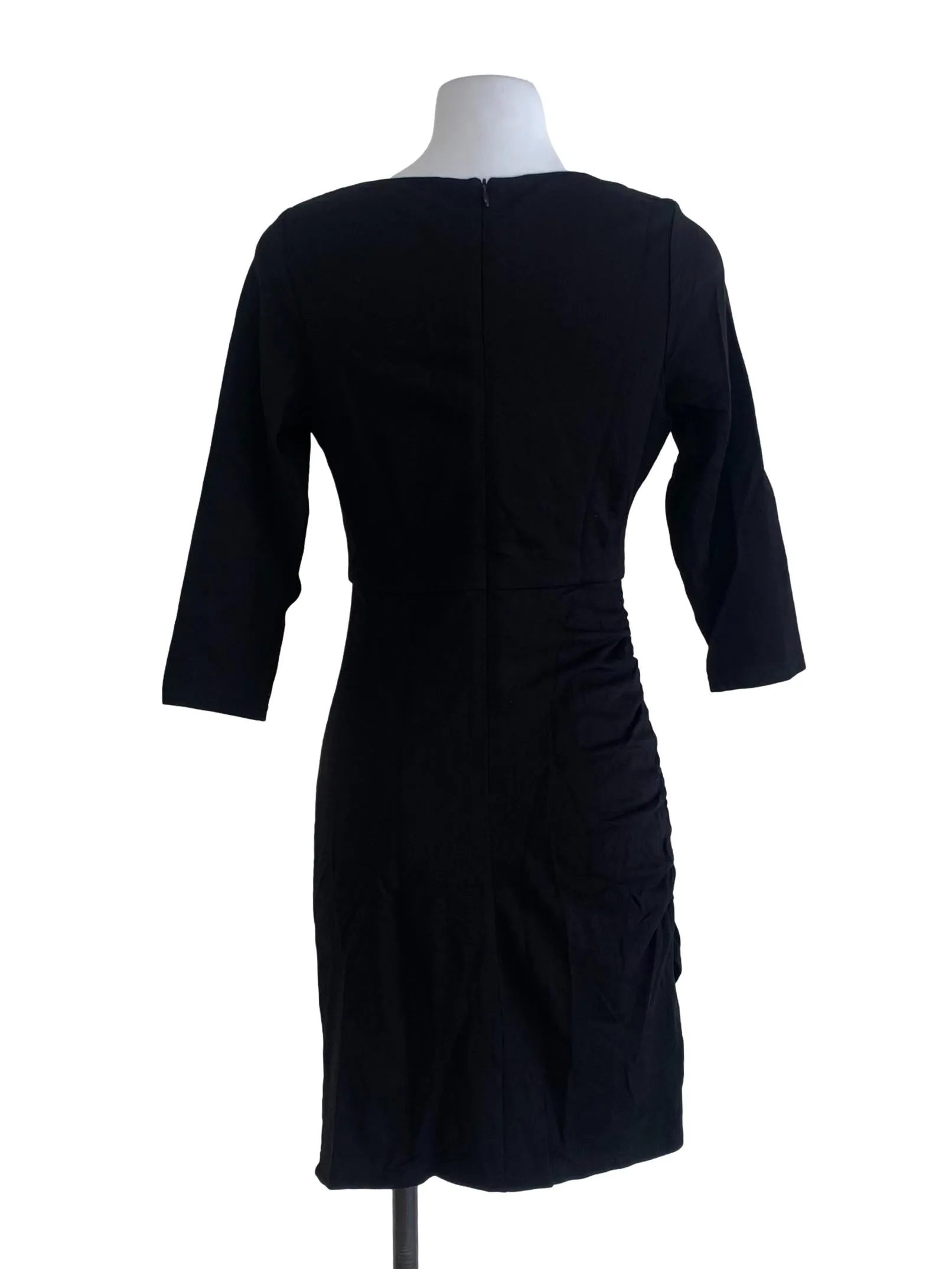 Black Plain A-Line Dress