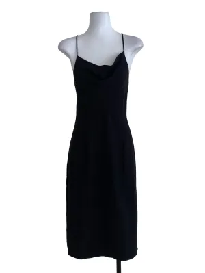 Black Plain A-Line Dress