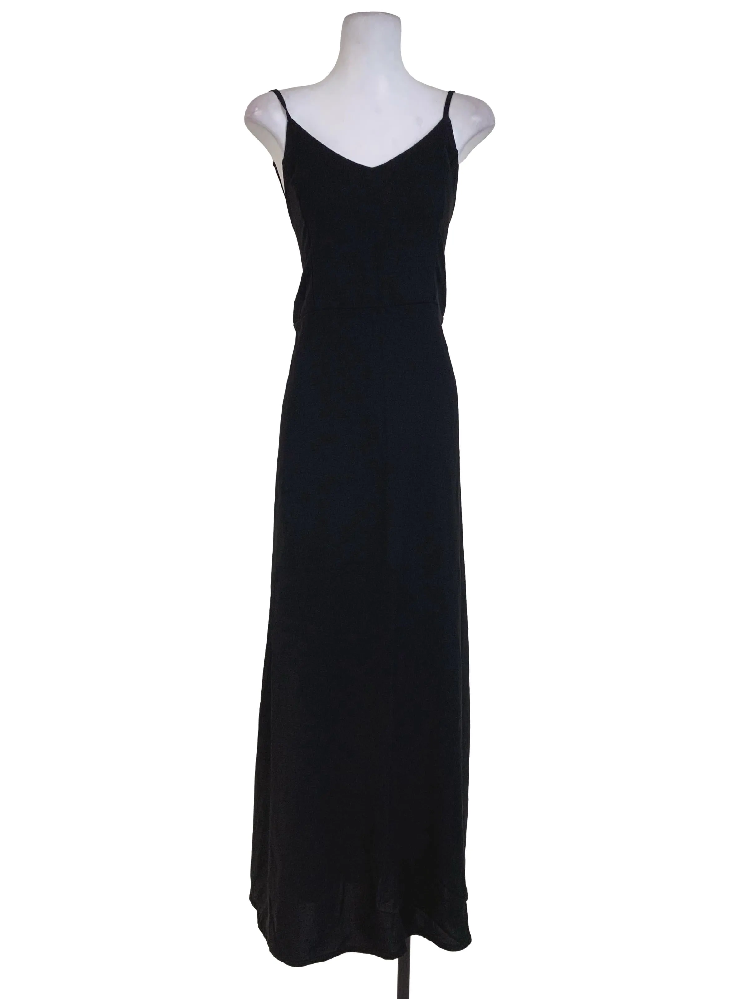 Black Plain A-Line Dress