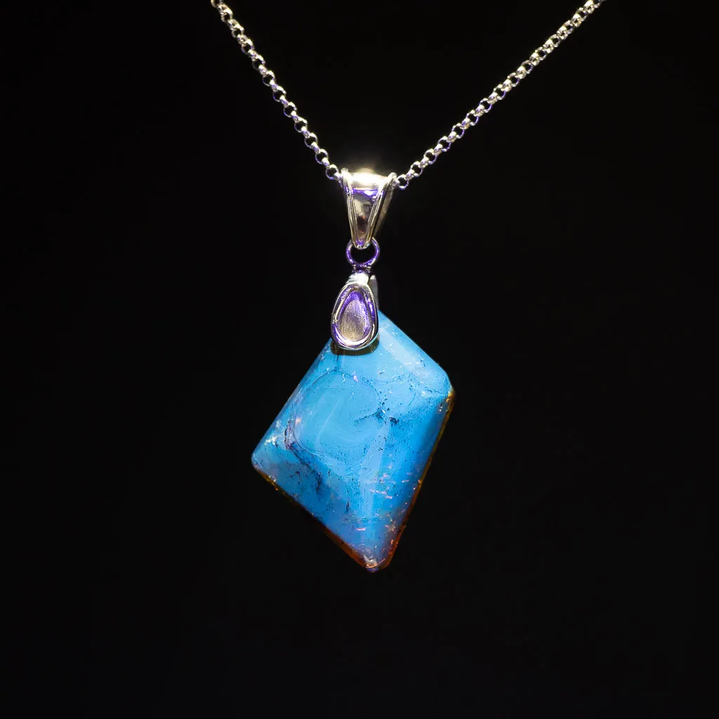 Blue Amber Pendant, Abeba