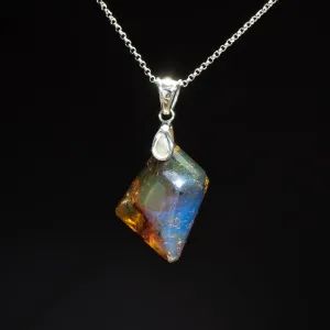 Blue Amber Pendant, Abeba
