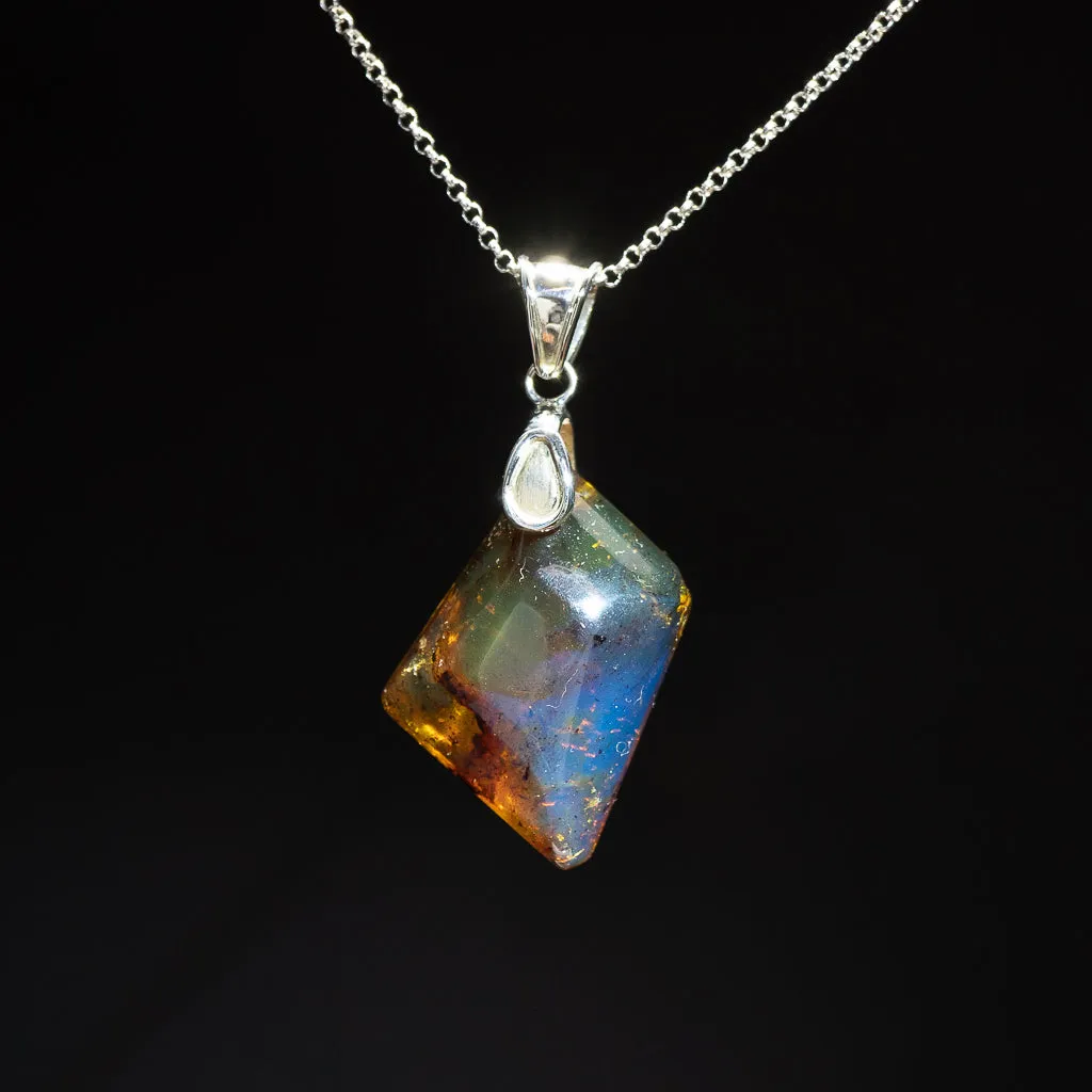 Blue Amber Pendant, Abeba
