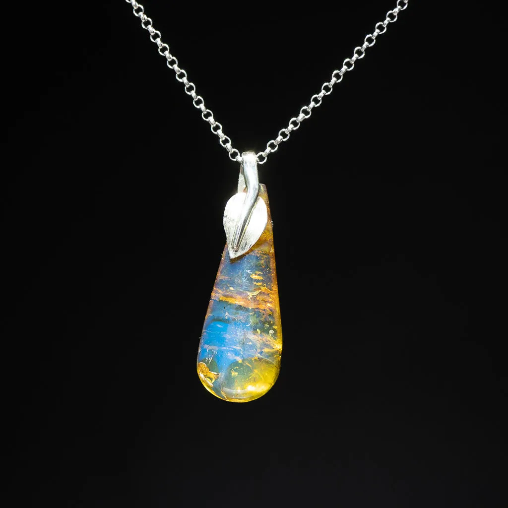 Blue Amber Pendant, Assia