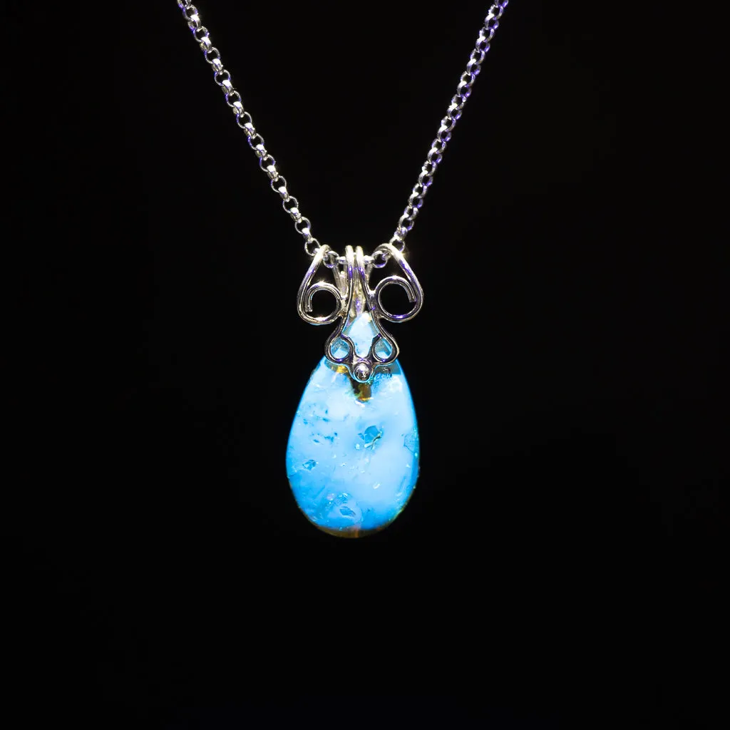 Blue Amber Pendant, Eulalia