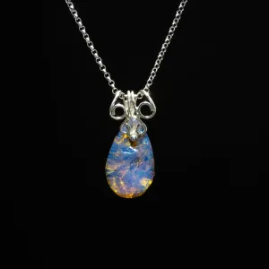 Blue Amber Pendant, Eulalia