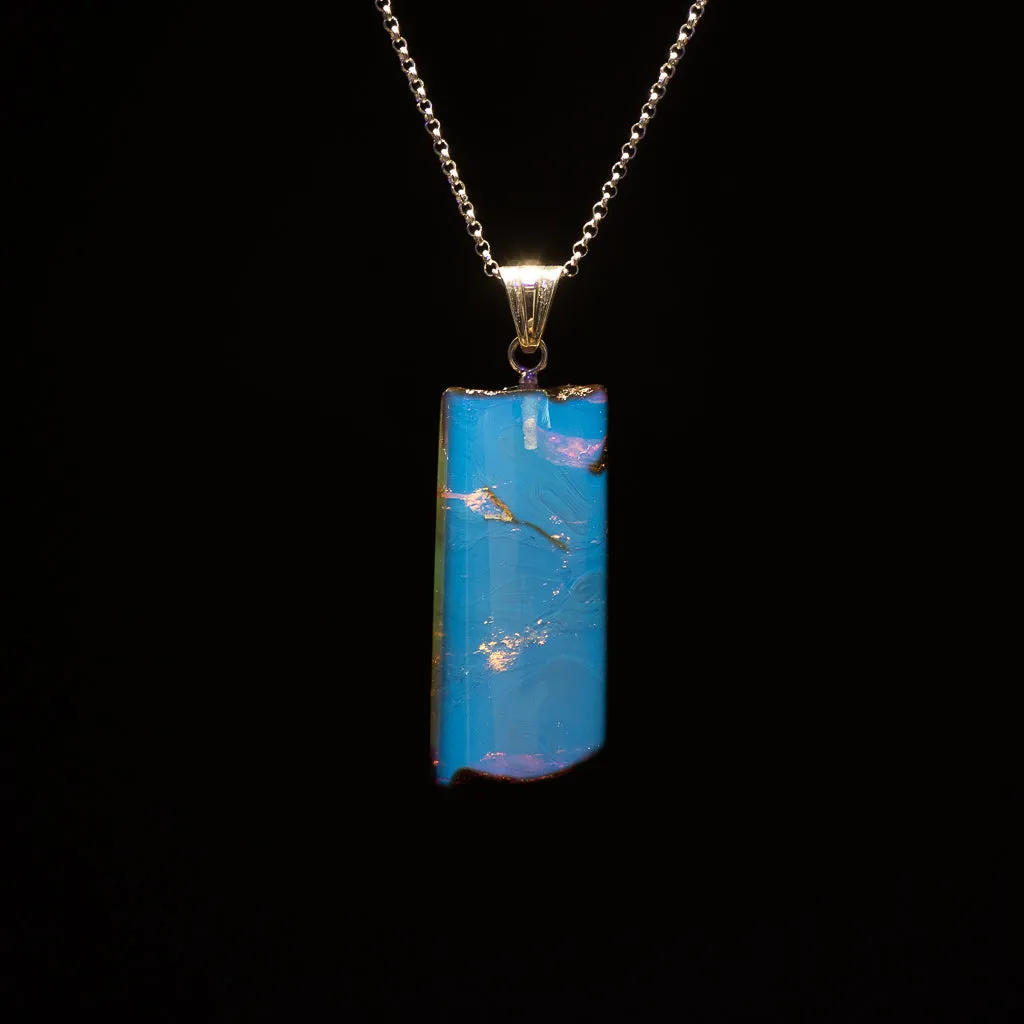 Blue Amber Pendant, Helios