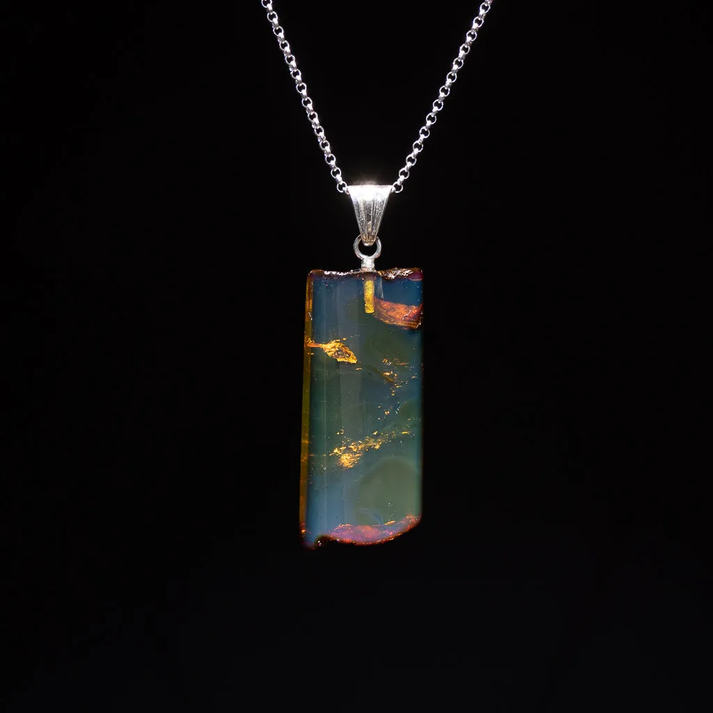 Blue Amber Pendant, Helios