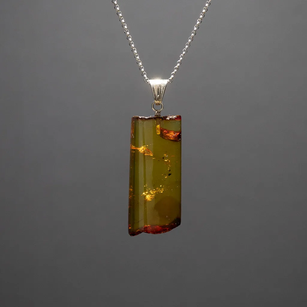 Blue Amber Pendant, Helios