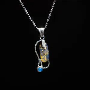 Blue Amber Pendant, Linza