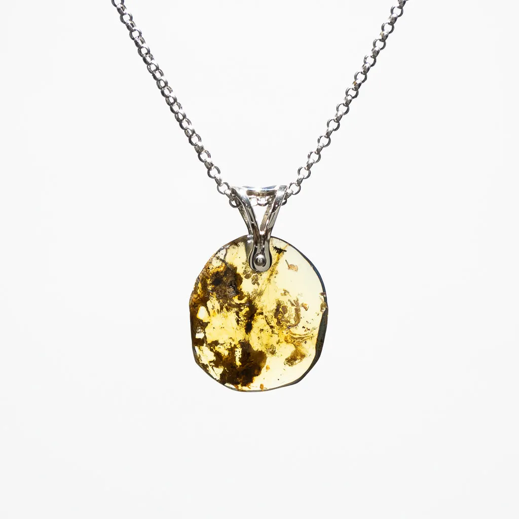 Blue Amber Pendant, Livia