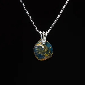 Blue Amber Pendant, Shea