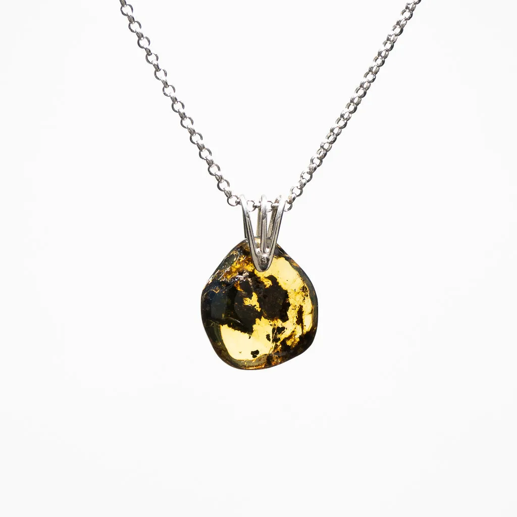Blue Amber Pendant, Shea