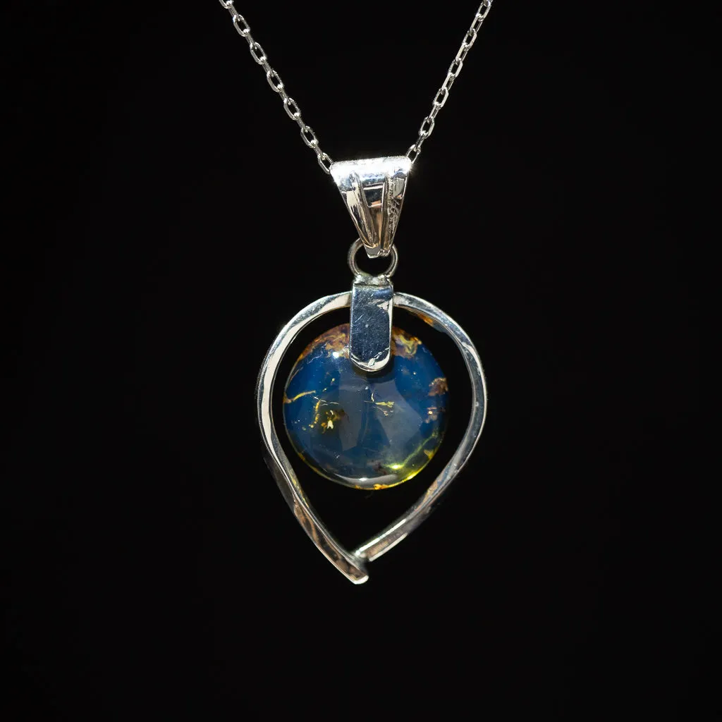Blue Amber Pendant, Vitalija