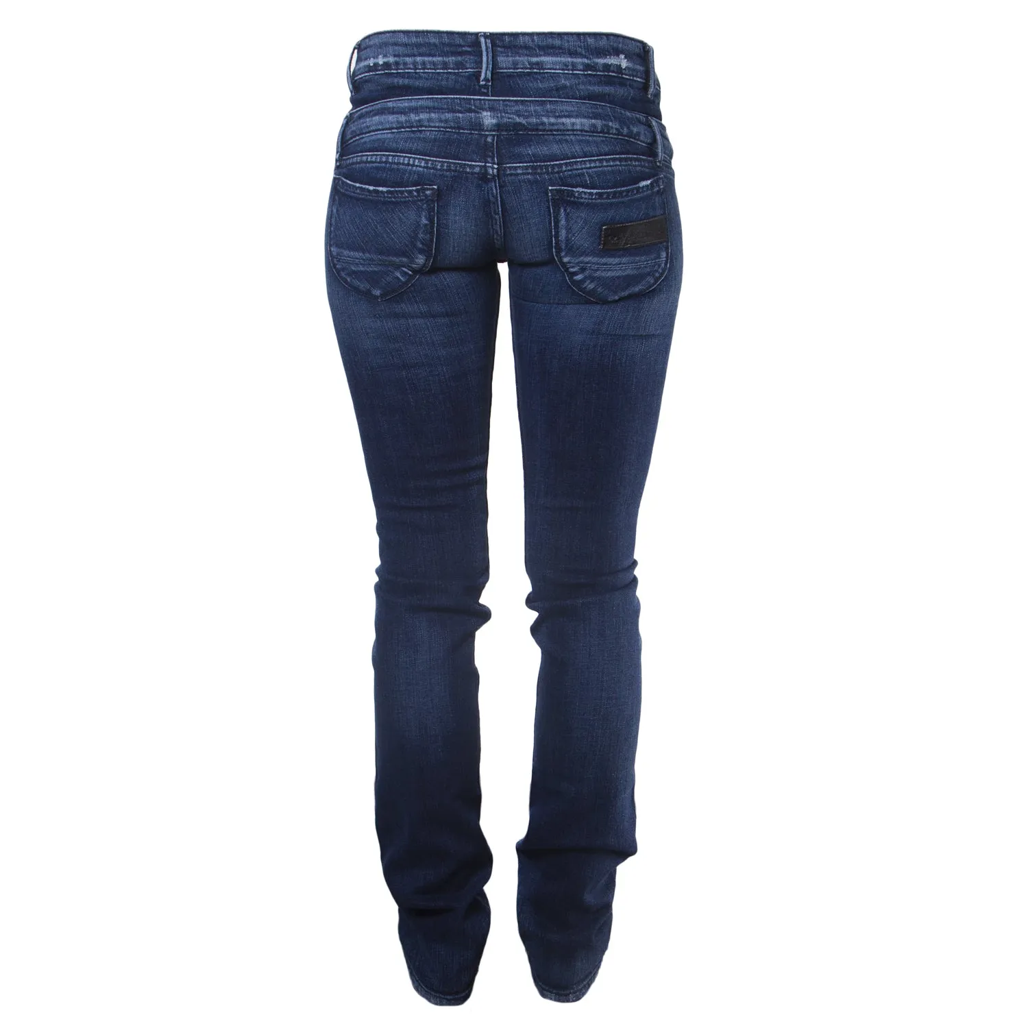 BLUE BLOOD Women's Med Wash Bartlett Double Waist Slim Fit Denim Jeans 26x32 NEW
