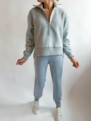 Blue Marl Slim Cuff Pants 27.5"