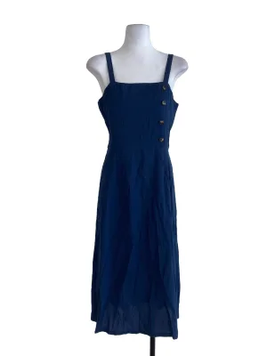 Blue Plain Shift Dress
