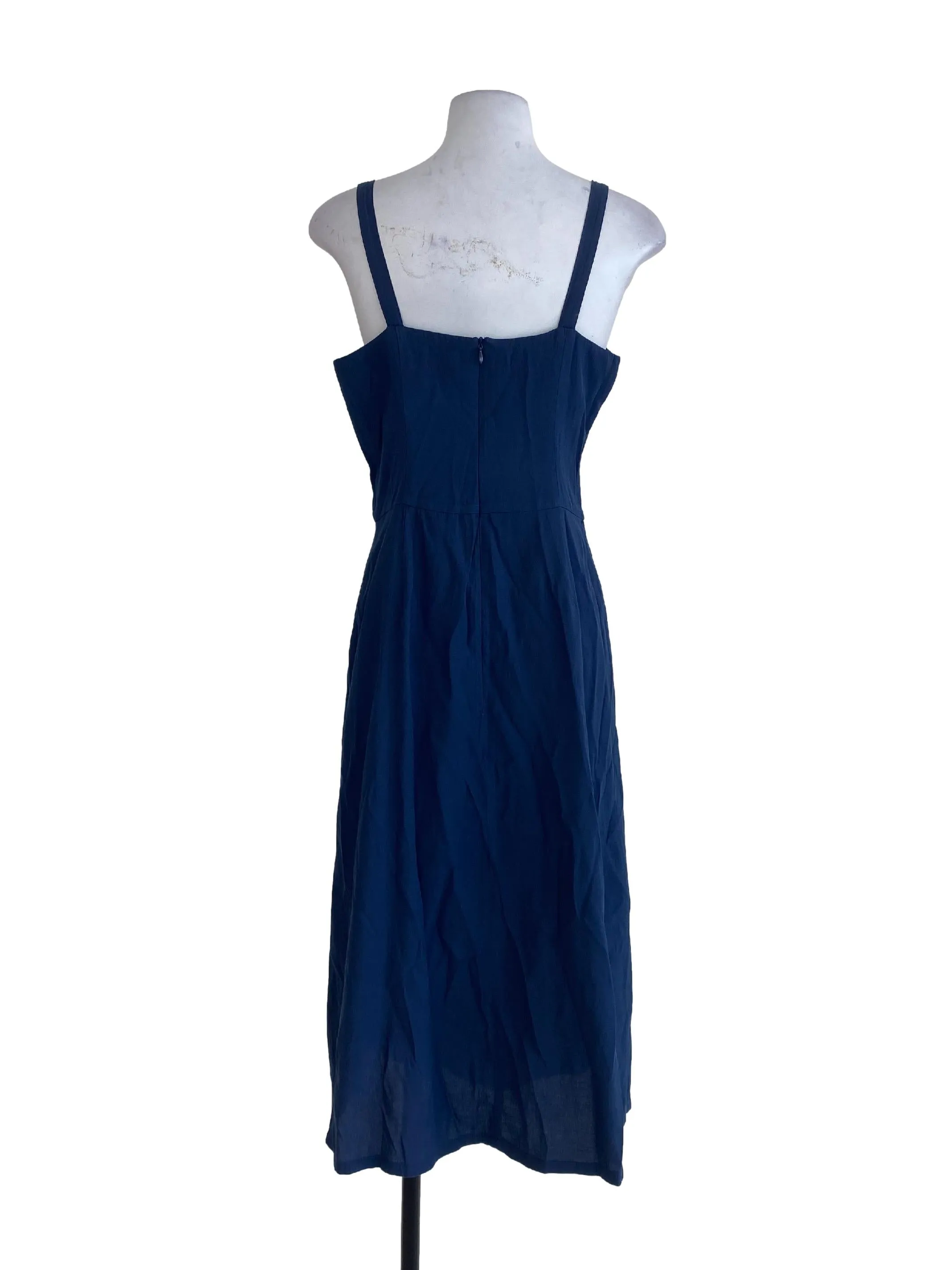Blue Plain Shift Dress