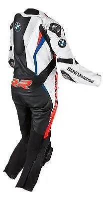BMW MOTORCYCLE TWO PIECE LEATHER RACING SUIT SIZE US MEDIUM CLEARANCE SALE
