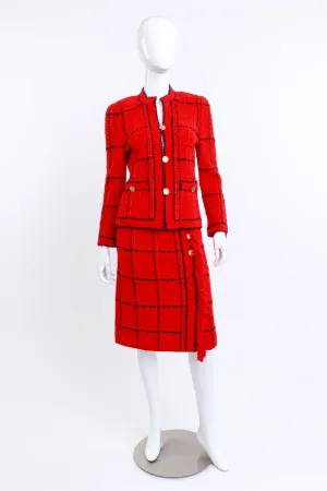 Bouclé Fringed Jacket & Skirt Suit