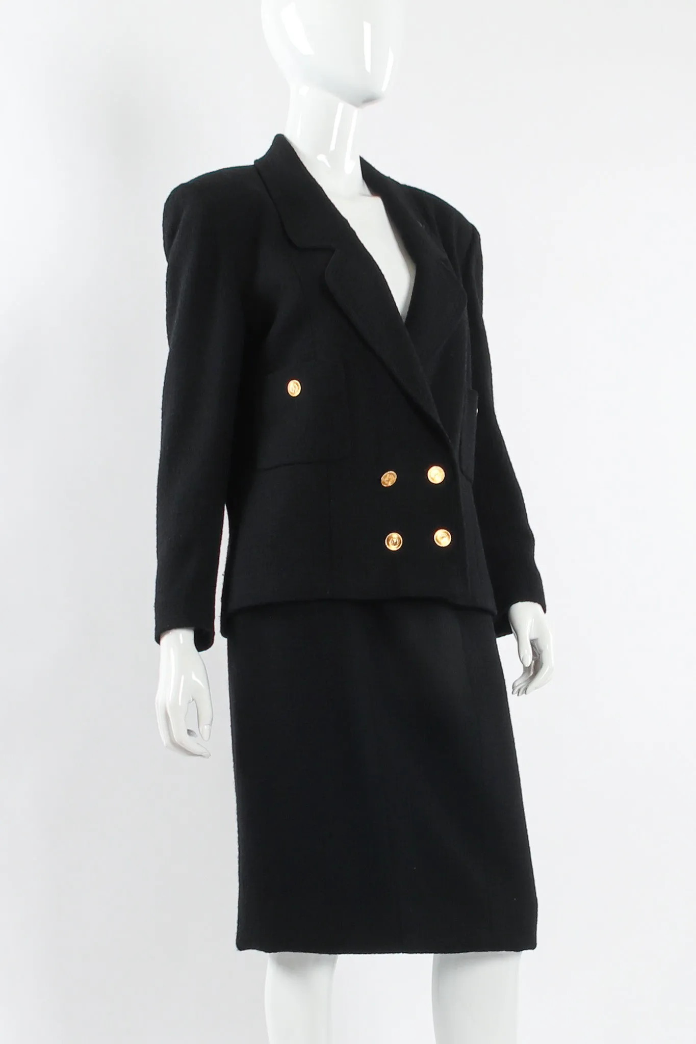 Boucle Wool Jacket & Skirt Set