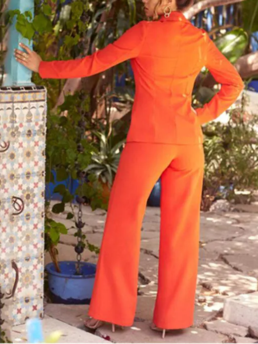 Bow Coat Loose Wide Leg Trousers Temperament Female Suit