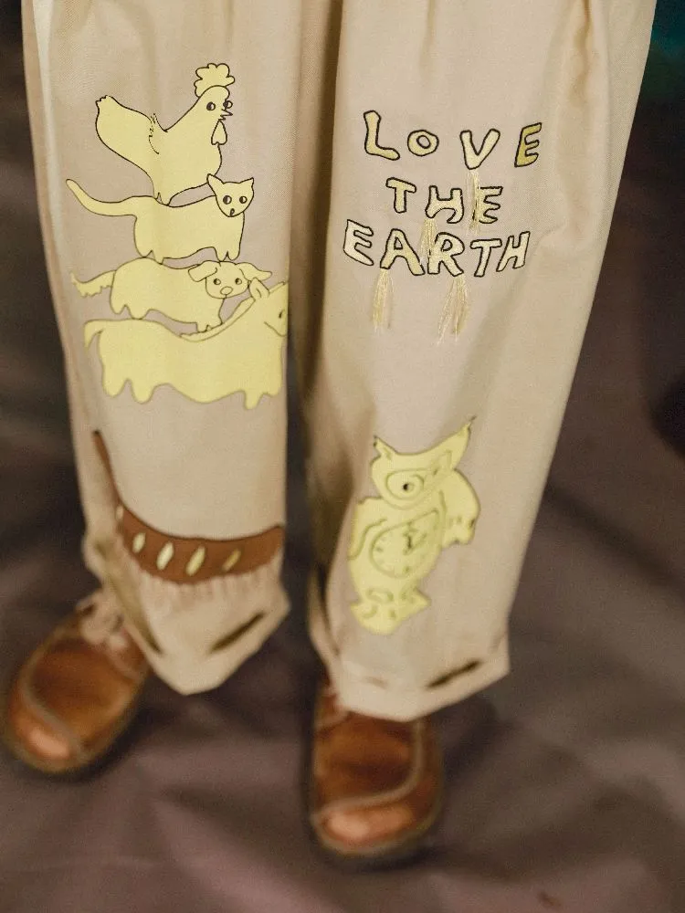 Bremen Illustration Wide Leg Pants