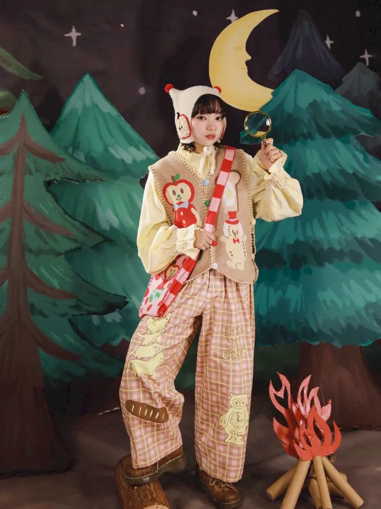 Bremen Illustration Wide Leg Pants